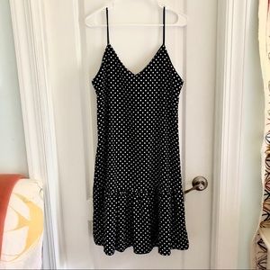 Polka Dot Shift Midi Dress